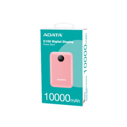 Power Bank ADATA C100 Digital 10,000MAH Rosada