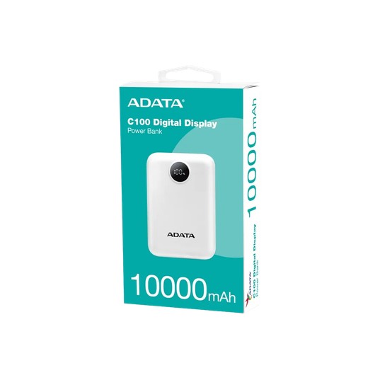 Power Bank ADATA C100 Digital 10,000MAH Blanca